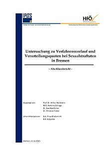 Decklbatt des Abschlussberichtes zu Verfahrensablauf und Verurteilungsquoten bei Sexualstraftaten in Bremen 